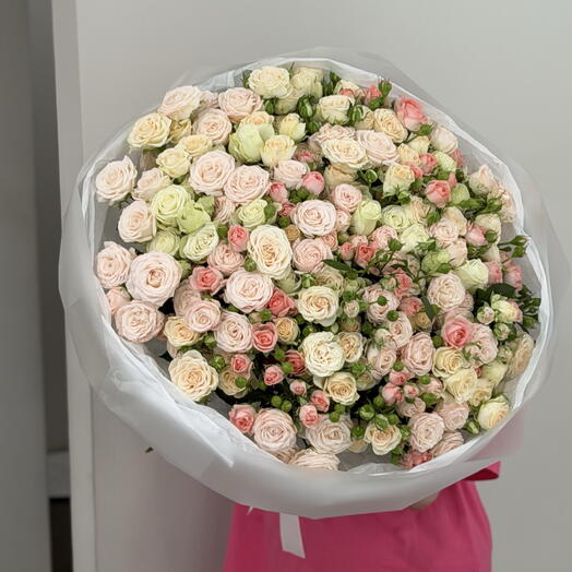 Букет гигант кустовые розы, микс