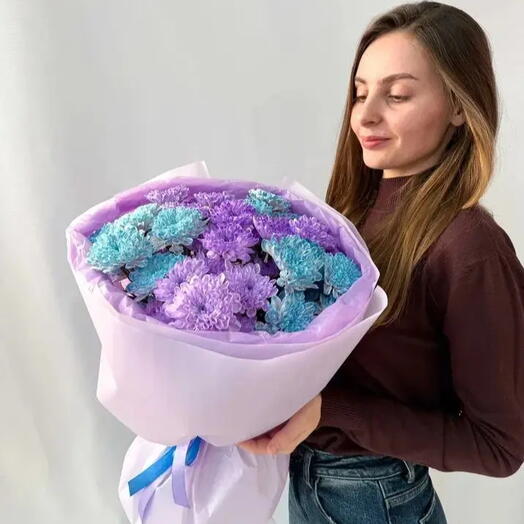 Букет ярких хризантем
