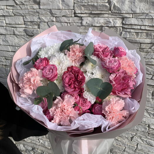 Букет в розовых оттенках 🌸