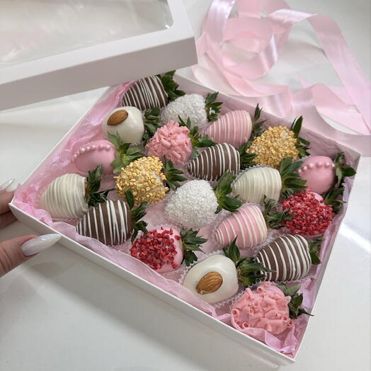 Conjunto de fresas en chocolate Maxi