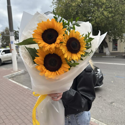 Букет подсолнухов 🌻 на 1 сентября