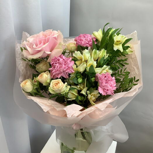 Букет с ажурной розой 🎀