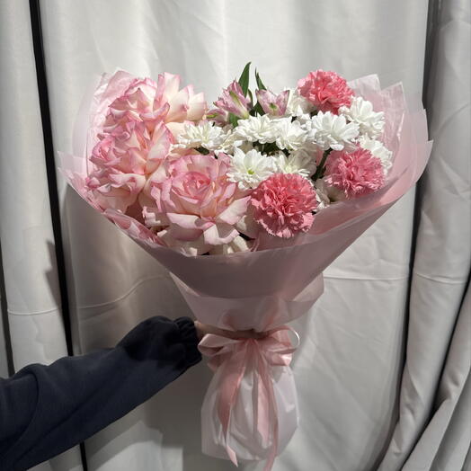 Сборный букет с французской розой🌸
