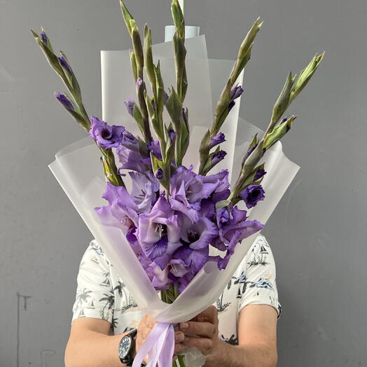 Сиреневый гладиолусы 7 шт💜