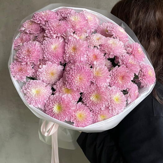 WOW SWEET стойкие нежные хризантемы в размере М : 9 веток