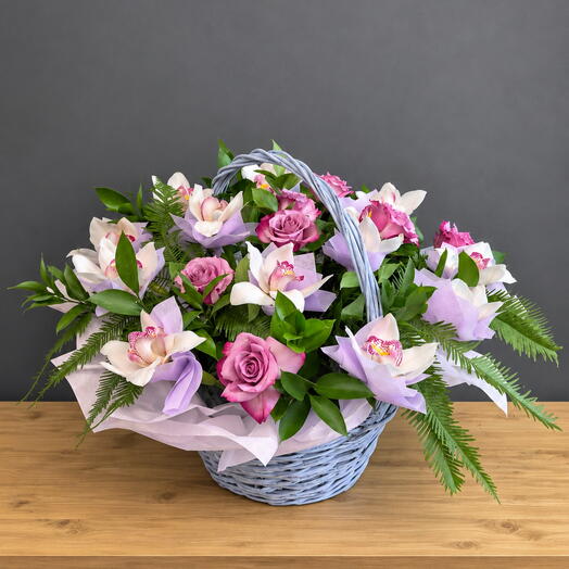 Шикарная корзина с орхидеей «Floral Majesty»