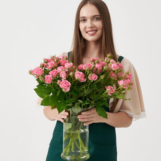 Пачка кустовых роз «Мелодия» 50см 10 шт