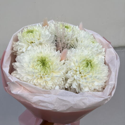 Монобукет из шикарных хризантем 🌸