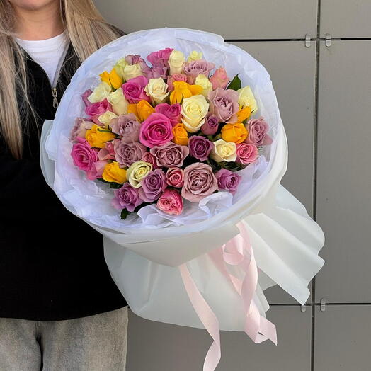 51 роза микс 🌹