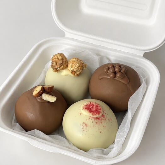 Картошка «Premium» 4 шт (Тирамису, Банановая, Малиновый медовик, Ферреро Роше)