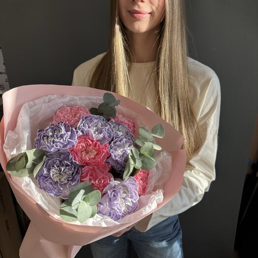 Букет дня🎀 яркие диантусы