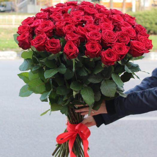 51 роза 70 см