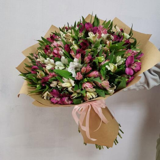 Bouquet of 49 alstroemeria mix
