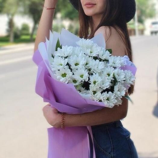 Букет.из 5 Кустовых Хризантем