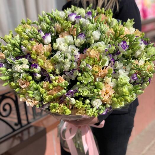 💐Монобукет с лизиантусом 45 шт
