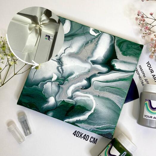 Набор для рисования в технике "FLUID ART" xl/ денежная энергия