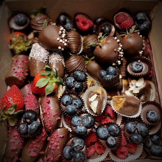 Everything is covered in chocolate