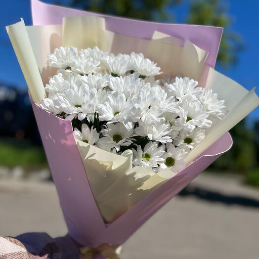 Ромашки, белые хризантемы