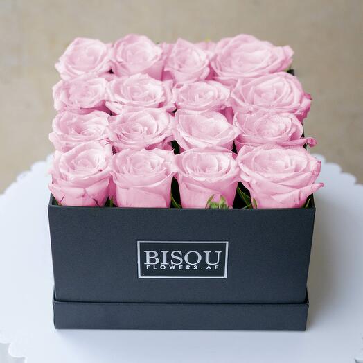 Box of 16pcs Pink Roses