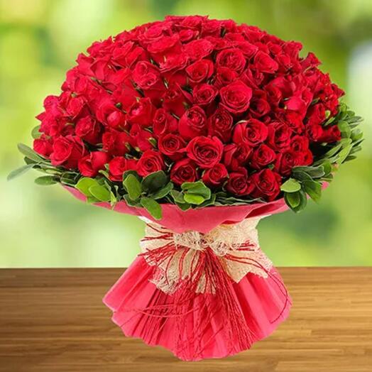 100 Red Rose Bouquet