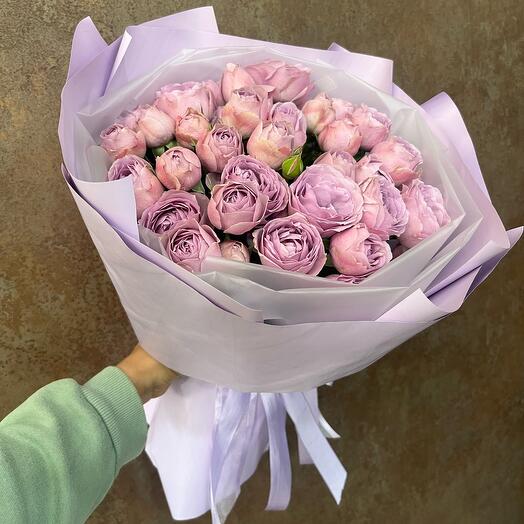 Lavender🌸 ( 13 кустовых лиловых пионовидных роз)