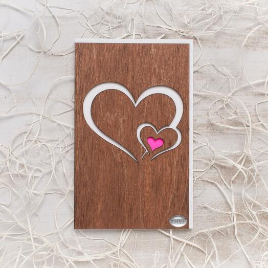 ОТКРЫТКА SHENSE «СЕРДЦЕ В СЕРДЦЕ»