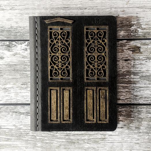 Black and gold Belgrade door notebook