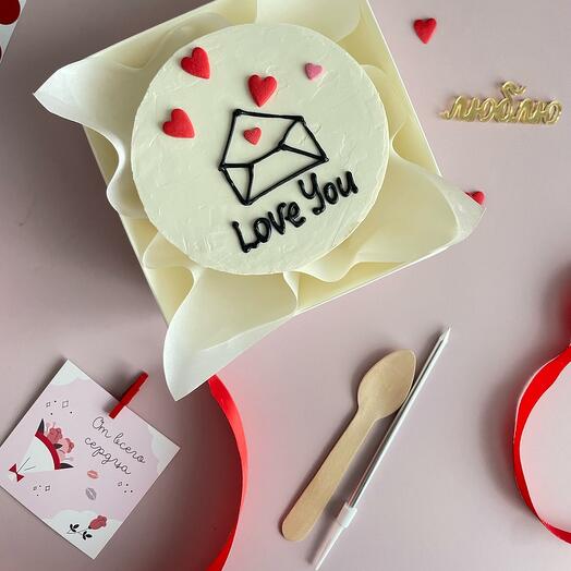 Бенто торт валентинка на 14 февраля День влюбленных