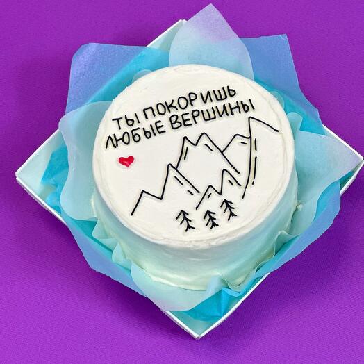 Бенто торт «Ты покоришь любые вершины»