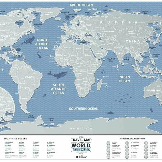 Скретч карта мира Travel Map Weekend World