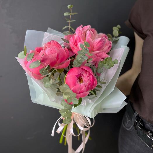 🔥Шарм. Букет из коралловых пионов