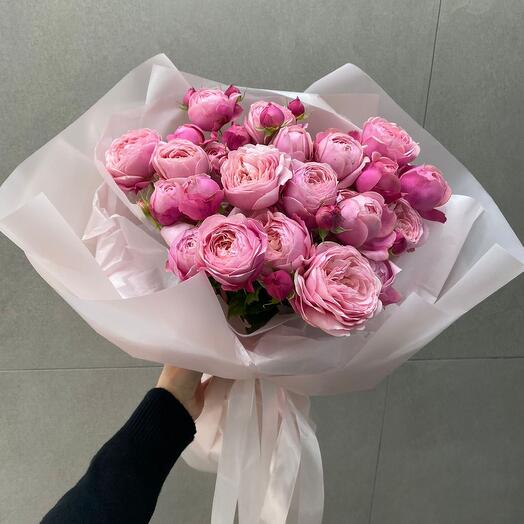 Букет бомба️😍️из нежных кустовых пионовидных розочек😍️😍