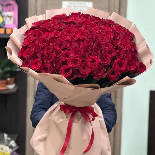 101 РОЗА бордовая