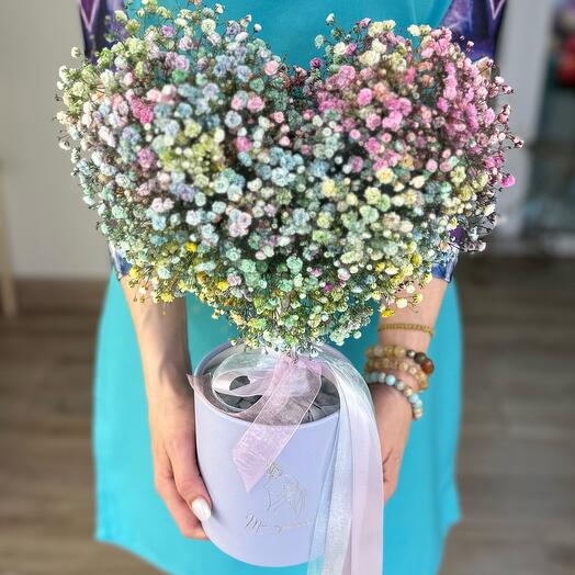 Сердце из гипсофилы