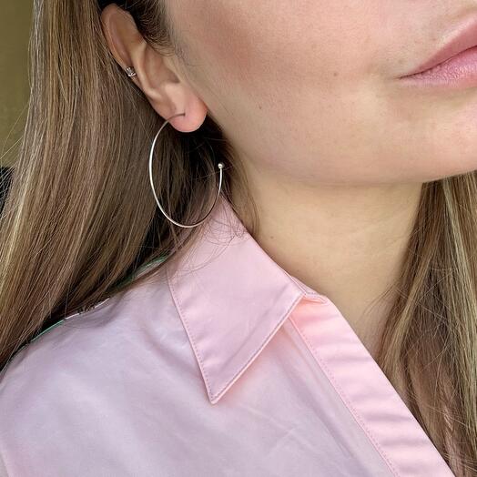 Серьги кольца из стали