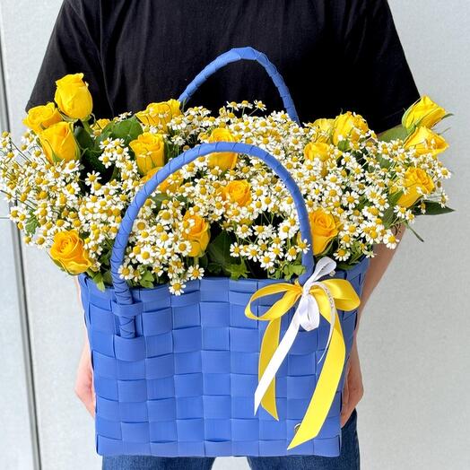 Flowers in a bag "Mademoiselle"