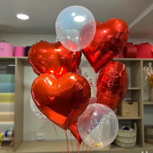 Heart and circle ballon