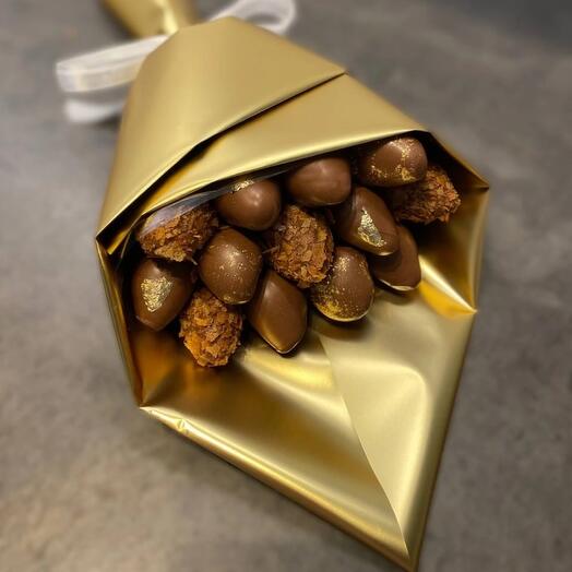 Букет из клубники в шоколаде «GOLD»