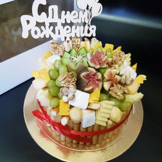 Фруктово-сырный (!🥝киви вместо инжира!)маме бенто торт🎂