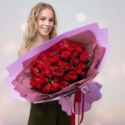 Букет из 51 красной розы арт.180