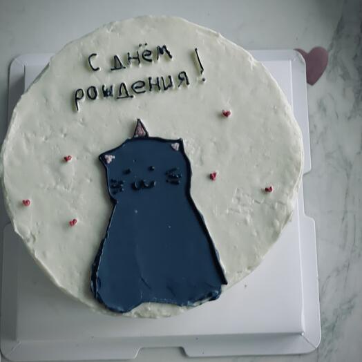 Торт на 1 кг с котиком