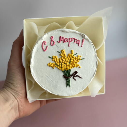 Бенто-торт с мимозой на 8 марта