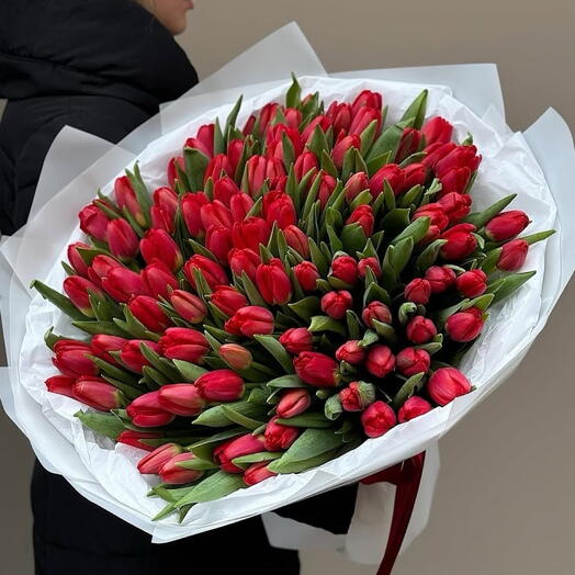 Тюльпаны красные