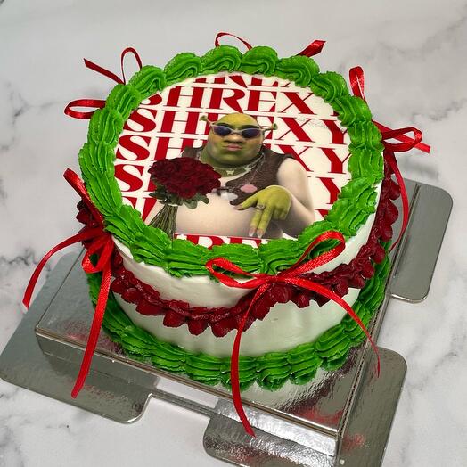 Бенто-торт Шрекси для друга на день рождения для подруги