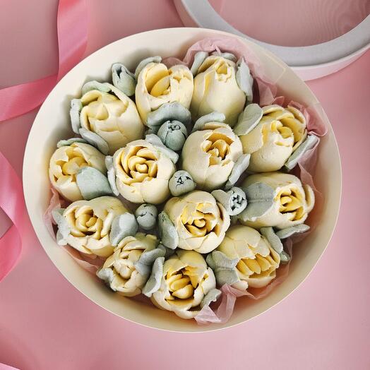 Тюльпаны жёлтые из зефира