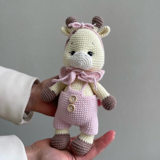 Вязаная игрушка «Жирафик» ручной работы