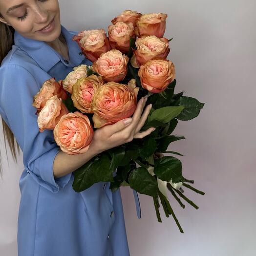Монобукет из 15 роз Кахала