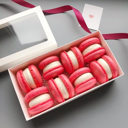 Десерт: Макарон Клубничный милкшейк для любимой в подарок 🍓