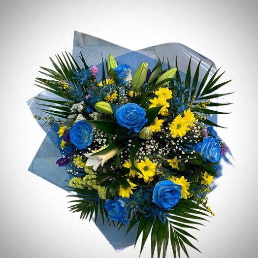 Ramo azul y amarillo