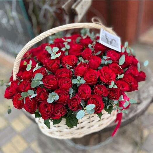 Корзина с розой 101🌸